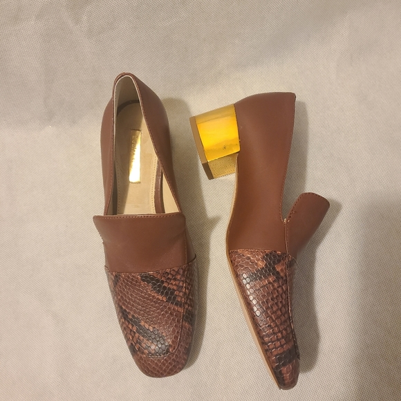 Louise et Cie Shoes - Louise et Cie Women's Lavey Leather Snake Embossed Burgundy Loafer Sz 7.5